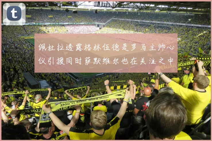 佩杜拉透露格林伍德是罗马主帅心仪引援同时萨默维尔也在关注之中